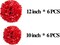 12pc Red Tissue Paper Pompoms-Hanging Paper Pom Poms Paper Flowers Ball for Party Decorative(10&12inch)